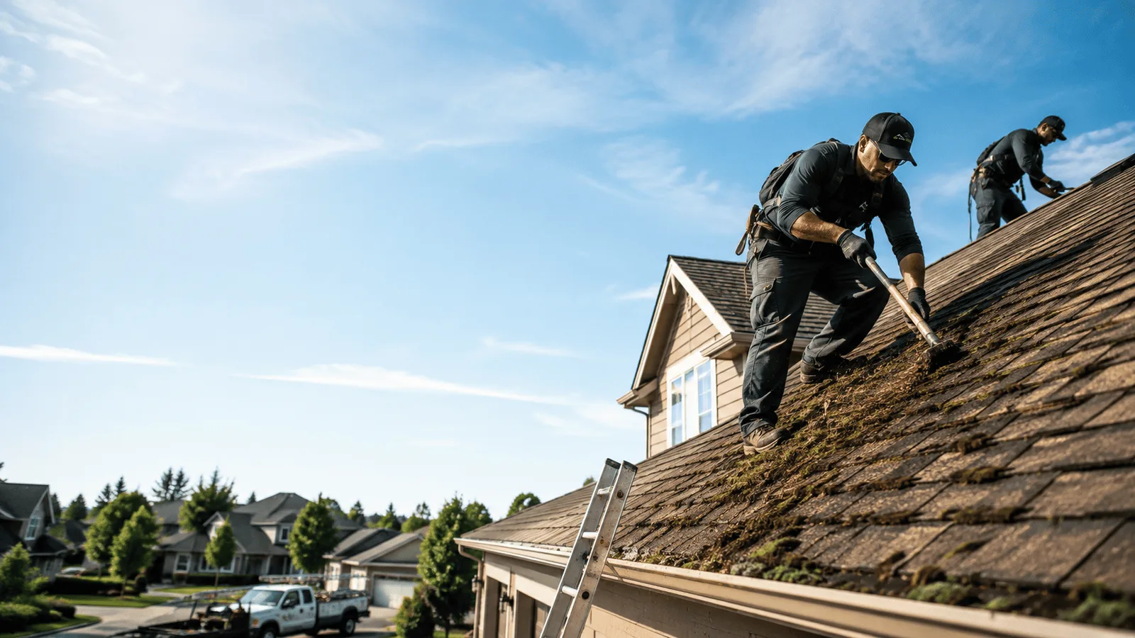 Roof Moss Removal in Mcqueeney, TX near me